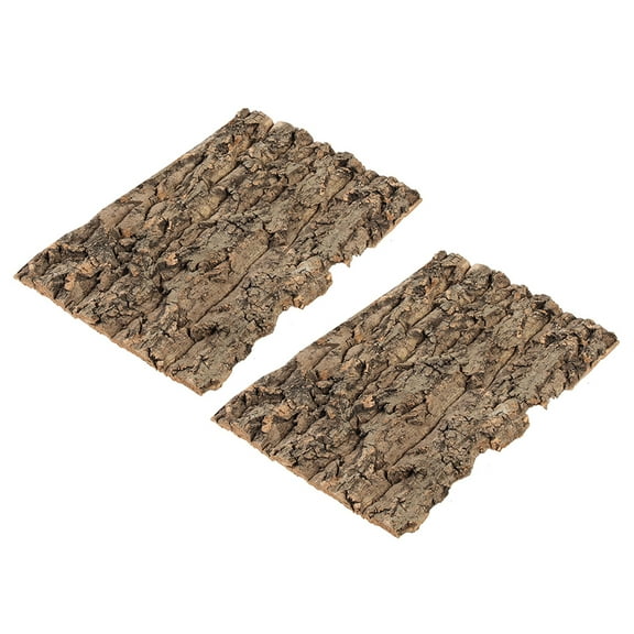 Worgeous 2Pcs Reptile Tree Bark Decor Bark for Lizard Climbing and Hiding for Spider for Home or Office Aquarium Background