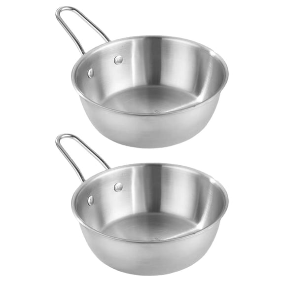Worgeous Soy Sauce Dipping Bowls Sauce Dipping Dish Silver 2Pcs Stainless Steel