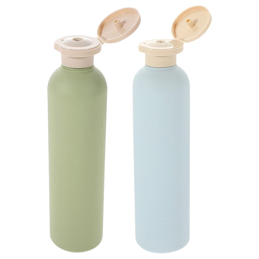 Worgeous 2Pcs Squeeze Bottles With Flip Cap 260 ml Large Empty Refillable Plastic Leak Proof Travel Bottles For Shampoo Conditioner Creams Lotion Multi