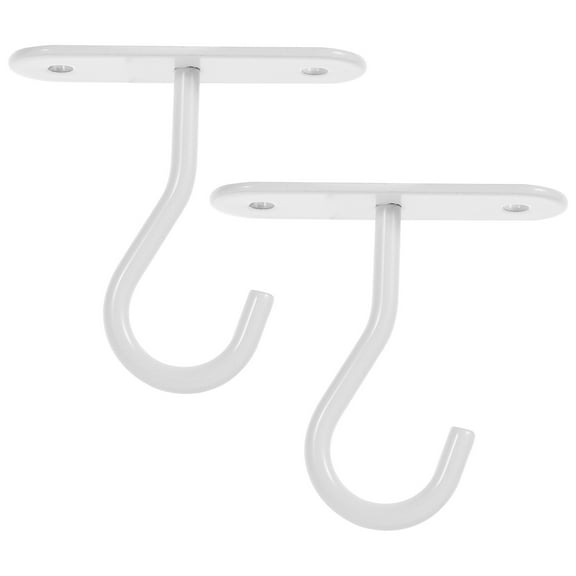 Worgeous Flower Basket Hook Iron White 2 Sets