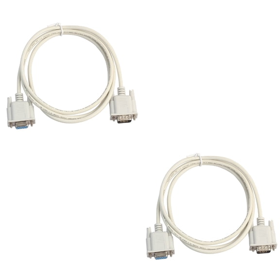 Luxshiny 9 Serial Cable for Projectors, White with Strain Relief, 2-Pack Connector Cables