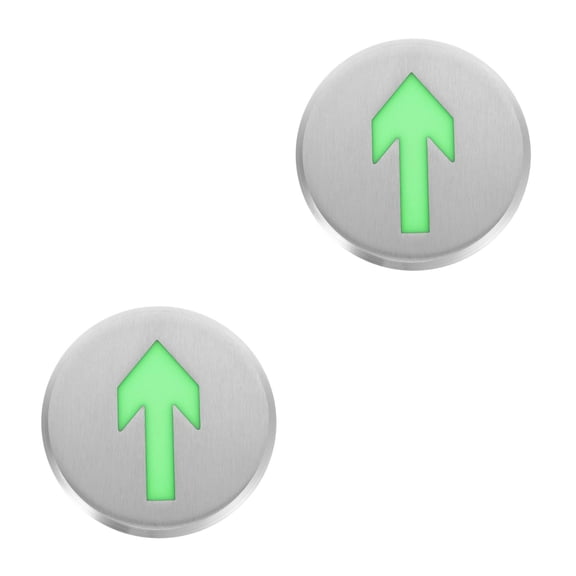 Worgeous 2pcs Arrow Floor Sign for Safety Glowing Arrow Exit Sign Exit Floor Sign Metal Arrow Safety Sign Glow in the Dark Arrow Floor Sign