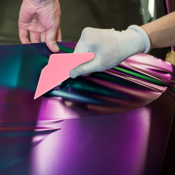 Worgeous 2pcs Automotive Window Tints Tools Set Plastic Scrapers with Triangular Tip for Precise Edge Trimming Portable for Car Film Installation and Removal