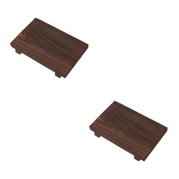 Worgeous 2pcs Bathroom Storage Holder Wood Vanity Tray Board Bathroom Accessory Multi-Function Serving Board Storage Soap Rack Wood Soap Dish