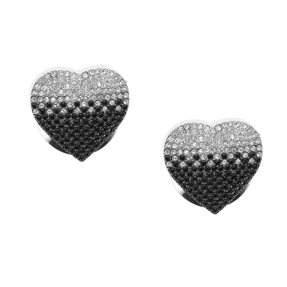 Worgeous 2pcs Bling Heart Car Push To Start Button Cover Sparkly Rhinestone Heart Molding Engine Ignition Button Cute Auto Interior Decor