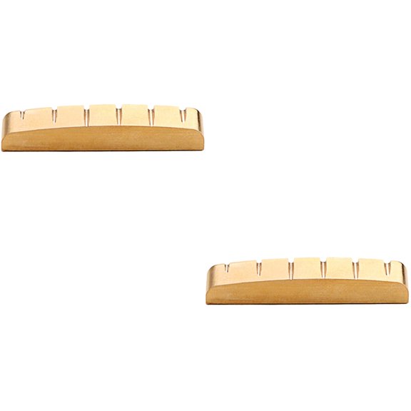 Worgeous 2pcs Brass Stringed Instrument Bridge Nut Instrument Accessory Upper String Nut