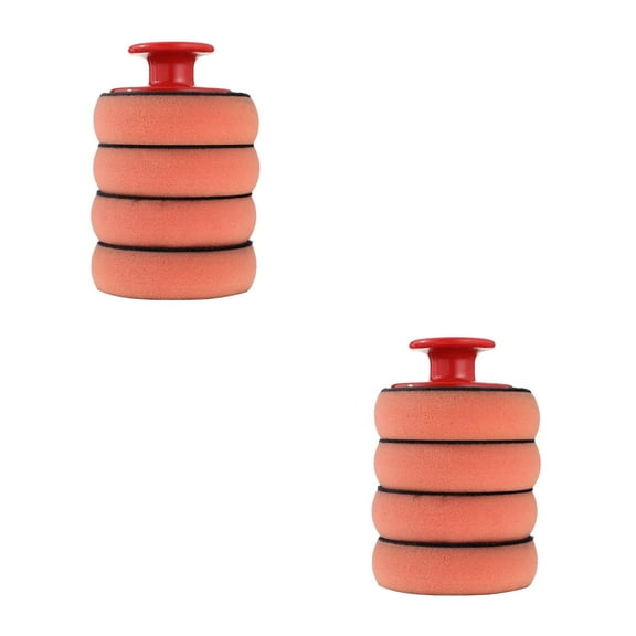 Worgeous 2pcs Car Waxing Sponge 1 Handle 4 Sponges Wax Applicator Sponge Soft Wax Foam Applicator Pad Automotive Detailing Sponge Tool for Car Maintenance Cleaning