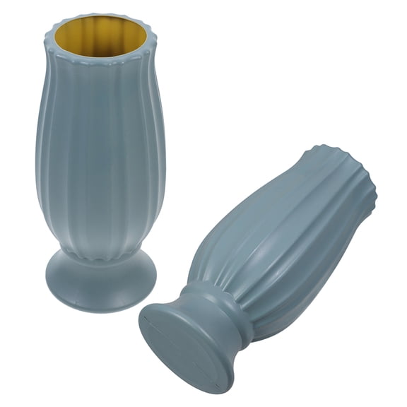 Worgeous 2pcs Cemetery Plastic Vase Artificial Flower Fake Flowers Floral Holder Headstone Vase for Grave Decorations Human Tombstone Markers Memorial Vases for Graves