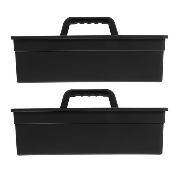 Worgeous 2-Pack Cleaning Organizer Containers with Handle, Multi-Purpose Storage Baskets for Cleaning Supplies and Sundries