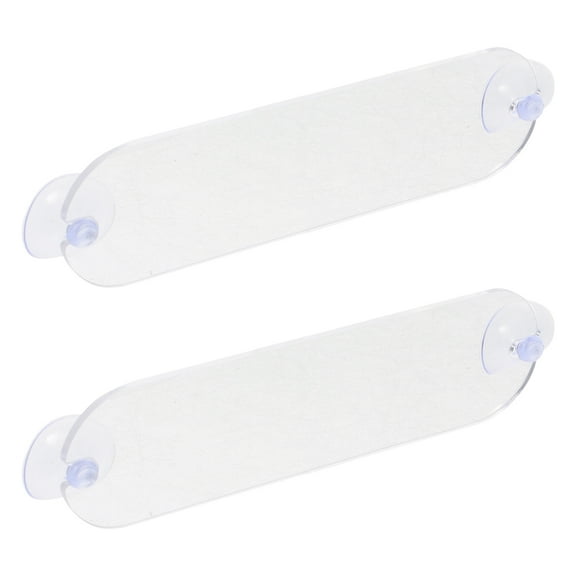 Clear Parking Permit Holder with Suction Cups for Car Windshield 2pcs Acrylic Toll Transponder