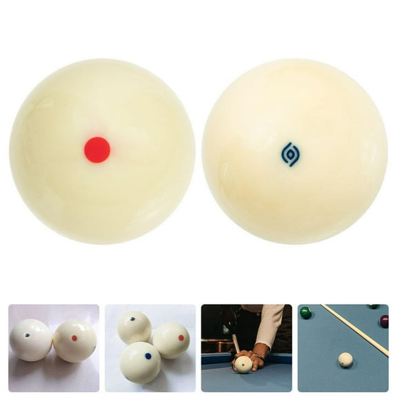 Worgeous 2pcs Cue Ball Training, Standard Billiard Coin-Operated Cue Ball White Billiard Pool Table Accessories For Coin Operated Billiard Pool Tables, Random StyleN
