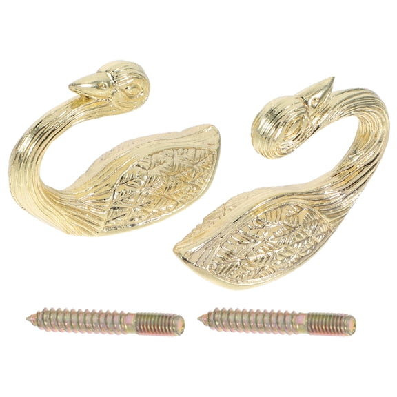 COSMOBETTY Wall Tieback Hooks Zinc Alloy Golden Interior Designers 2Pcs 2.2x1.6x0.8in