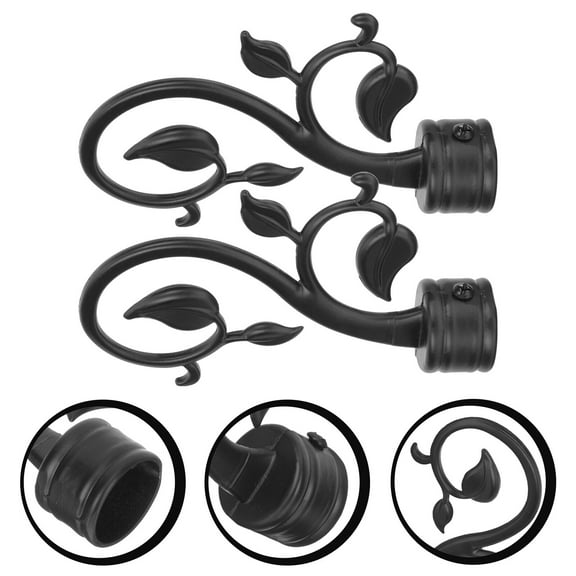 Worgeous 2pcs Curtain Pole Ends Curtain Rod Plugs Curtain Rod Ends Window Curtain Pole Finials