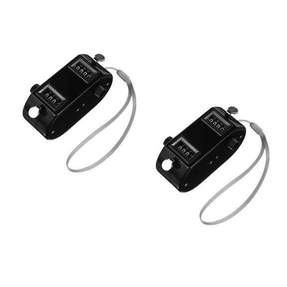Worgeous 2pcs Dual Counter Handheld Mechanical Counter Clicker Baseball Pitch Counter Clicker For People Lap Fishing Golf Knitting Black