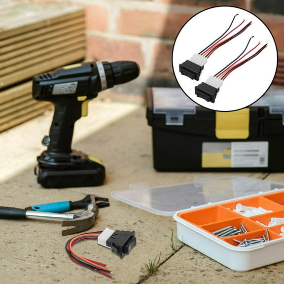 Worgeous 2pcs Electric Window Switch Replacement With Adapter Cable 5 Pin Universal Car Power Window Switch Regulator Kits For Car Auto