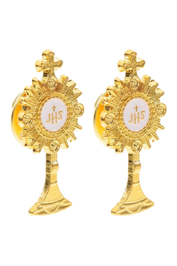 2pcs Elegant Cross Brooch Pins For Women Cross Symbol Pin Cross Party Pin Cross Decoration Pin metal Button Pins Christian Badge