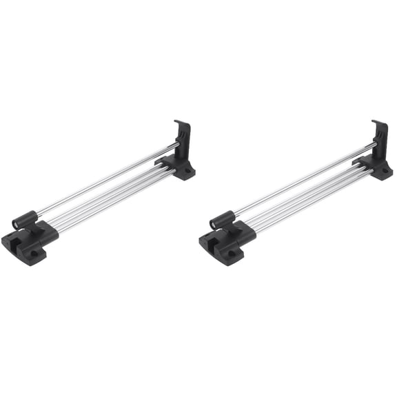 Worgeous 2pcs Expandable Closet Rod Stainless Steel Wardrobe Bar Hanging Rod for Closet