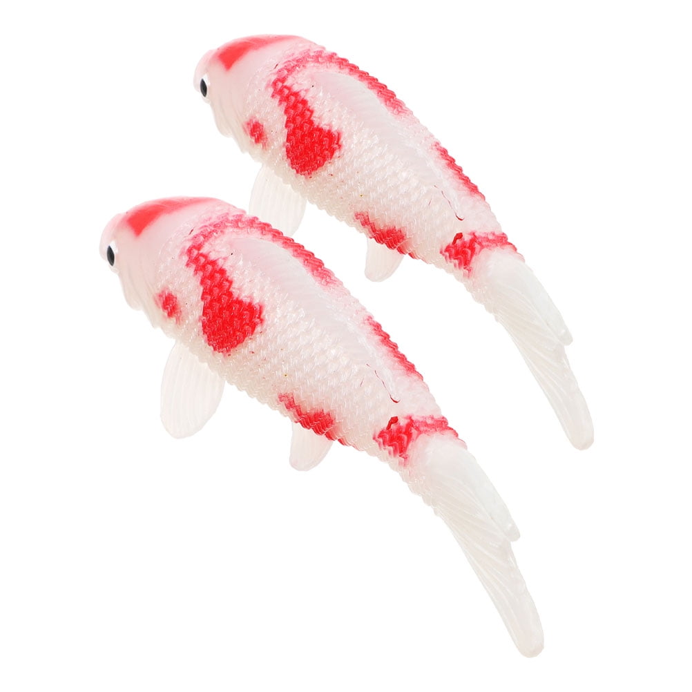 Worgeous 2pcs Fake Floating Fish Mini Koi Fish Figurines Tank Decor ...