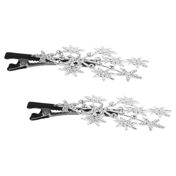Worgeous 2pcs Fancy Hair Barrettes Decorative Hairpins Girls Hair Clips Bling Hair Accessories Star Barrette Hair Decoration for Parties Women Hair Jewellery