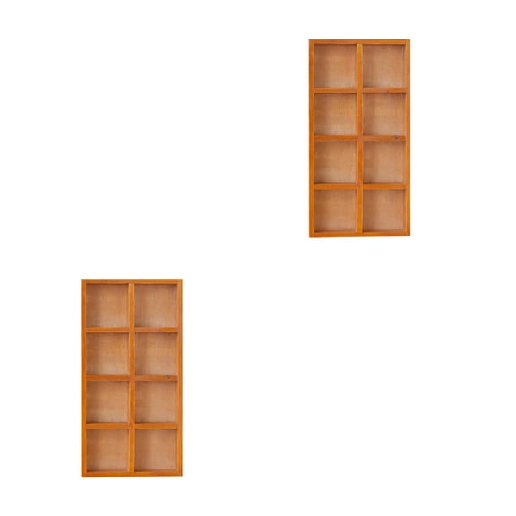 Worgeous 2pcs Flat 8- Slot Drawer Tray Desk Stationery Sundries Gadget Organizer Storage Box Business Holder Key Container