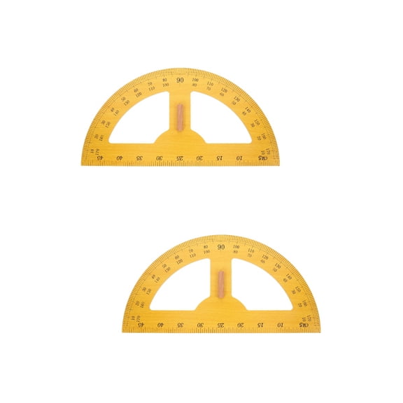 Worgeous 2pcs Giant Protractor Semi-circle Angle Protractor Measuring Tool 180 Degree Protractor