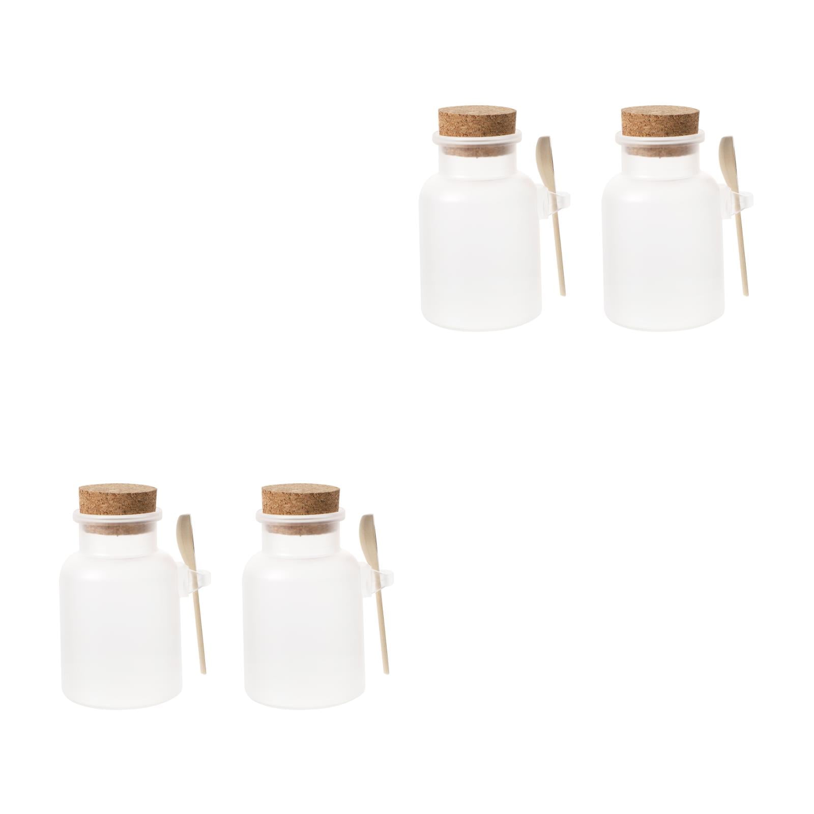 Worgeous 2pcs Glass Bath Salt Jars Container: 2pcs 200g Airtight Cork ...