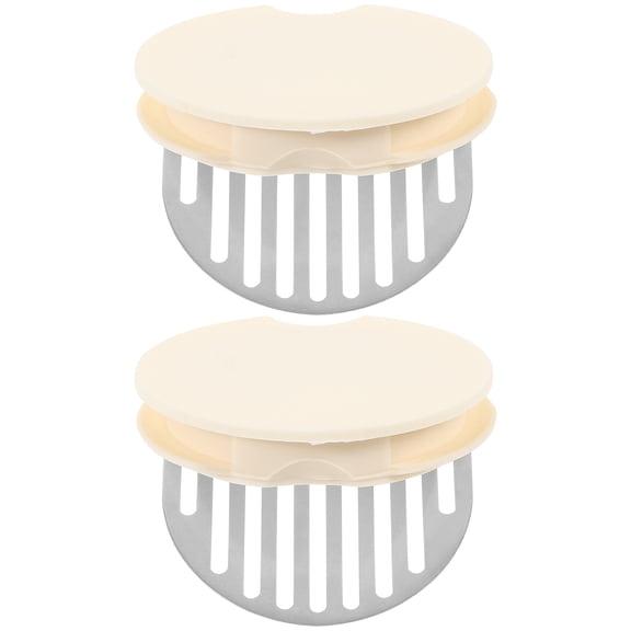 Worgeous 2-Pack Replacement Glass Pitcher Lids with Stainless Steel Covers, Jug Accessories for Kitchen and Beverage Use