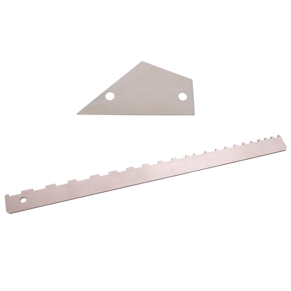 Worgeous 2pcs Guitar Neck Notched Straight Guitar Bass Fret Leveling Ruler Fret Rocker Fret Level Luthier Tool (Silver)