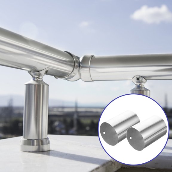 Worgeous Stainless Steel Handrail Connector Round 2Pcs