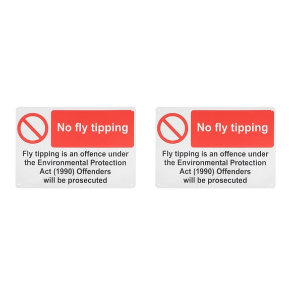 Worgeous 2pcs Iron Robust Warning Sign Robust No Littering Warn Sign No Dumping Warn Sign No Littering Sign Outdoor No Littering Sign Warning Sign