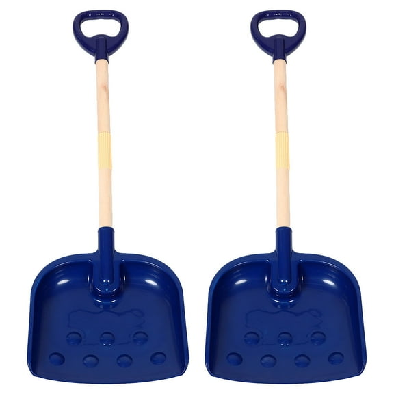 Worgeous 2pcs Kids Sand Shovels Kids Winter Shovel Kids Snow Shovel D-Grip Handle Detachable Plastic Snow Shovel Portable Kids Shovels For Digging Snow Beach With Wood Handle