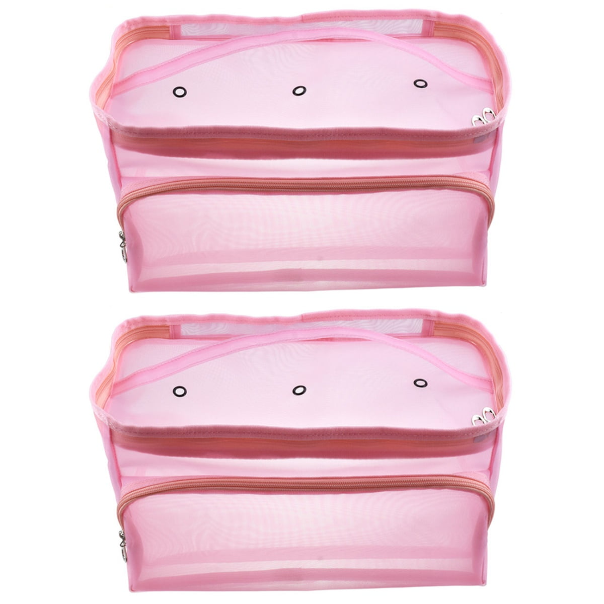 HOOWIFFY Sewing Kit Organizer Set of 2, Lightweight Mesh Knitting Bags for Craft Storage and Portable Travel Use