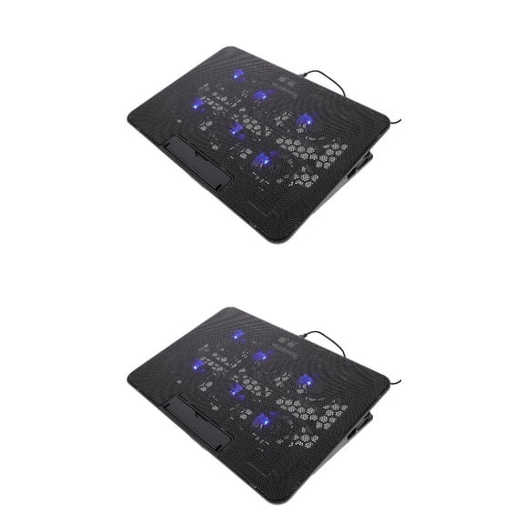 Worgeous 2pcs Laptop Cooling Pad Gaming Laptop Air Cooler Adjustable Laptop 6-Fans Holder