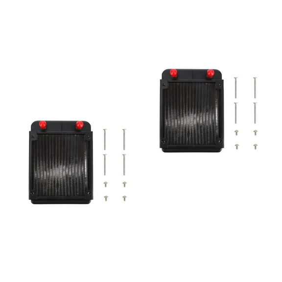 Worgeous 2pcs Liquid Cooling Radiator 18- Aluminum CPU Water Cooling Heat Exchanger