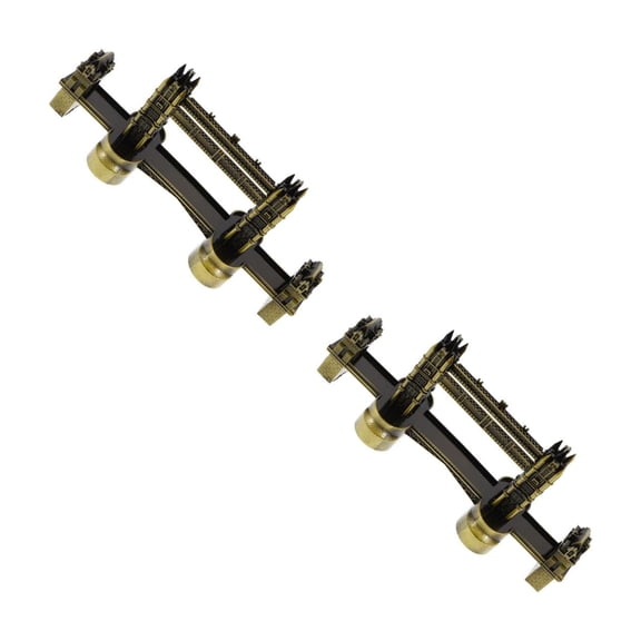 Worgeous 2pcs London Tower Bridge Model Alloy Architectural Craft British Home Tabletop Decoration Historical Metal Building Sculpture Art Craft Statue