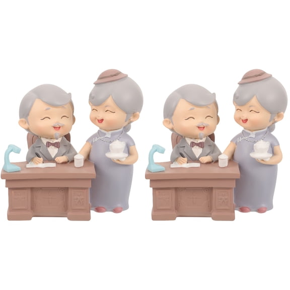 ROMANSENTIAL Resin Grandparents Figurine Home Decor Assorted Styles Perfect Gift for Family