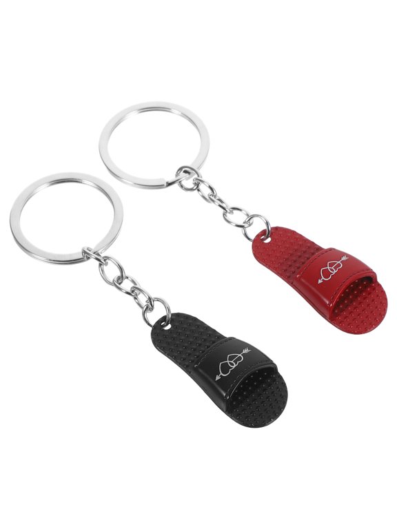 Assorted Color Shoe Keychain Zinc Alloy and Iron Sturdy and Portable Decorative Accessory 2Pcs