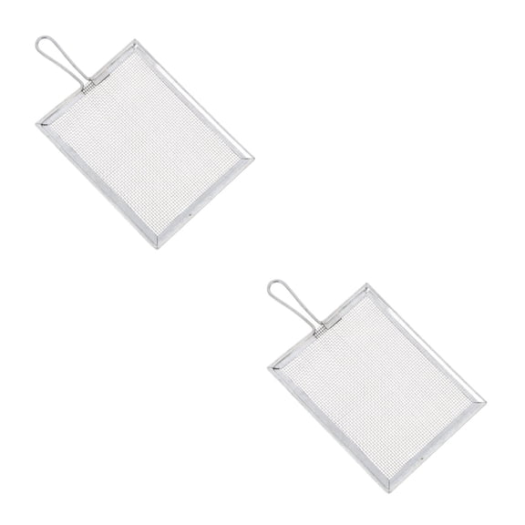 Worgeous 2pcs Multi-function Glaze Strainer Sieve Metal Mesh Strainer Sieve Convenient Clay Sieve Glaze Sieve Tool Stainless Steel Mud Sieve