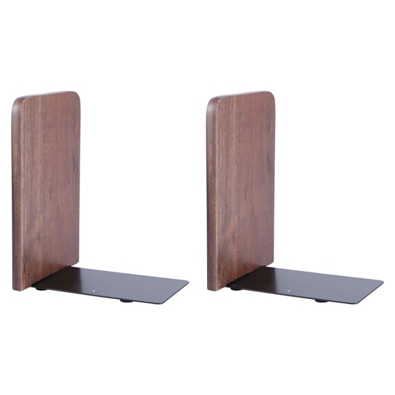 RENACLIPY Wooden Bookends Set of 2, Decorative and Sturdy Book Holders for Home, Office, Study Room Shelves and Desk Organization