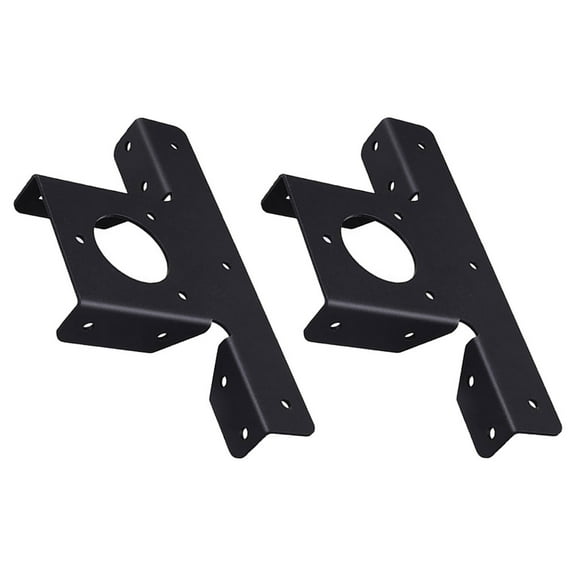 RENACLIPY 2-Pack T-Shaped Pergola Brackets, Black Stainless Steel, Outdoor Support, Easy to Install Hardware