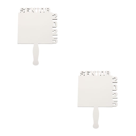 Worgeous 2pcs Photo Sublimation Frame Graduation Picture Frame Sublimation Fan Blank Fan Handheld Frame Heat Transfer Decor Sublimation Grad Fan Picture Frame (Single-Sided)