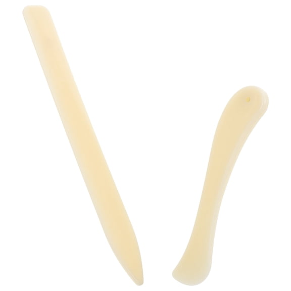 WHAMVOX 2Pcs Paper Creaser Tool Bone Folder for Handmade Book Tools Beige ABS Smoothing Paper