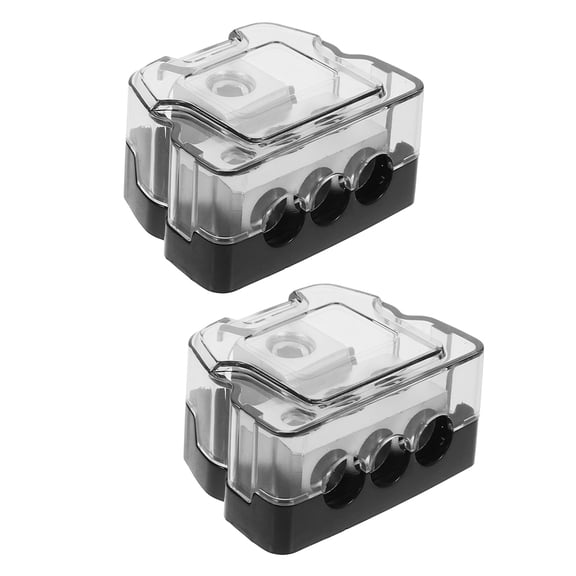 Worgeous 2pcs Power Distribution Block Power Distribution Box 3-out Ground Distributor Block