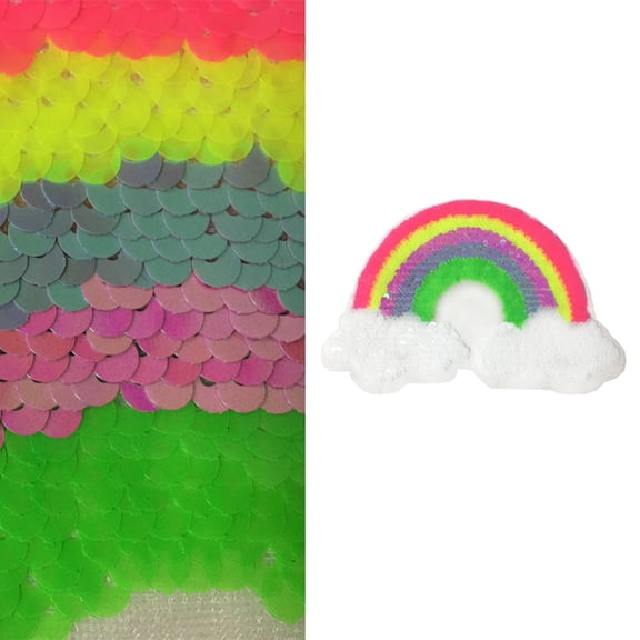 PENIKOKO Sew Patch Material Color Changing Embroidery Patches 2Pcs 5.5x8.7in