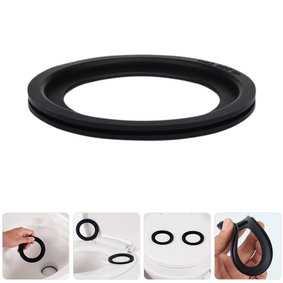 Worgeous 2pcs Rv Toilet Seal Rubber Flange Sealing Connector Replacement Easy Installation Prevents Leaks Ideal For Camper Toilets