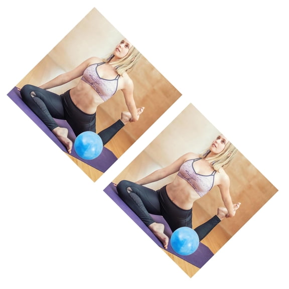 FESTFENDS  2Pcs Non-Slip PVC Ball, Ideal for Toning, ABS, Back, Portable, Blue