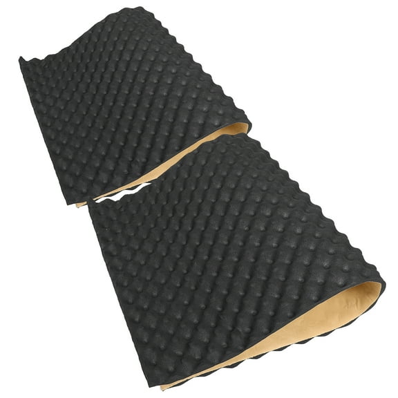 Worgeous 2pcs Soundproof Foam Automotive Soundproofing Mat Car Hood Sound Deadener Engine Compartment Shield for Car Noise Reduction Thermal Insulation