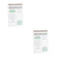 thumbnail image 1 of Worgeous 2pcs Spiral Notebook For Daily Planning A5 English Planner For Tasks Appointment And Notes Monthly Planner Ideal For Home Office Supplies, 1 of 8