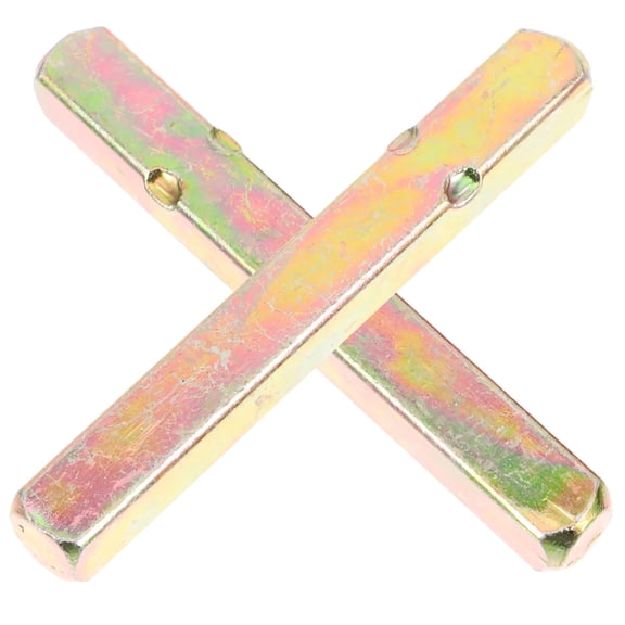 SEWCHICS Rectangular Door Handle Spindle Bar Golden 2Pcs 3.9X0.3X0.3In