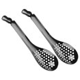 thumbnail image 1 of Worgeous 2pcs Stainless Steel Small Slotted Serving Spoon Perforated Spoon Kitchen Utensil, 1 of 8